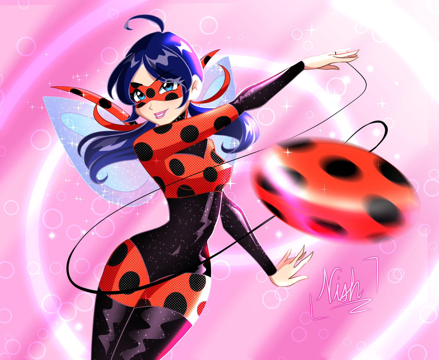 Marinette from &quot;Miraculous: Tales of Ladybug and Chat Noir&quot; in the art style of &quot;Winx Club&quot;